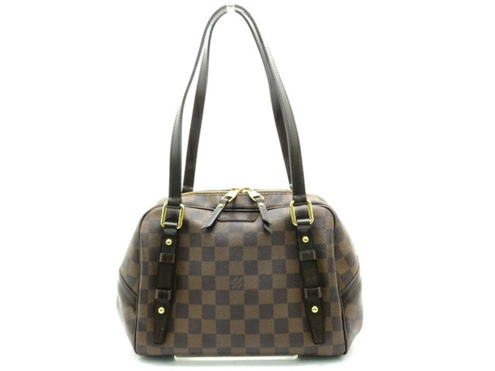 LOUIS VUITTON Shoulder Bag Rivington Damier Ebene Brown